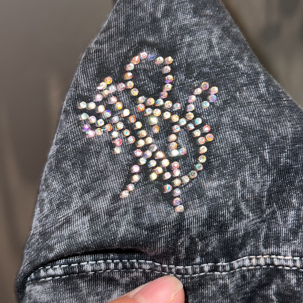 Velvet Stone Rhinestone Cross Tee - Picture 3 of 4